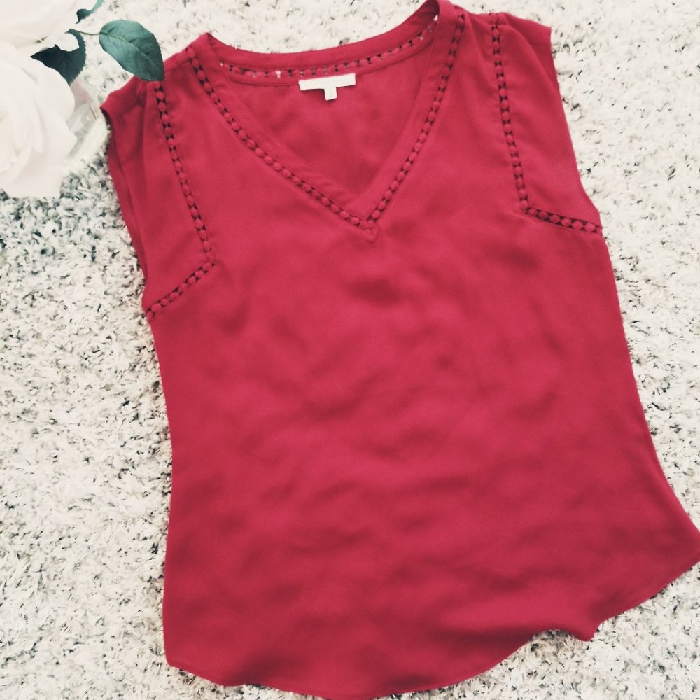 Hawthorn Red Short Sleeve Blouse Size S